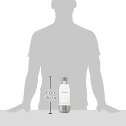 Budget 🎉 SodaStream 1L Classic Metal Carbonating Bottle, Single, Stainless Steel (1041191011) 🧨 -Small Appliance Parts Shop 31HzD0XuxHL