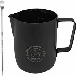 Cheapest 🔔 ZOWIE KING Milk Frothing Pitcher 12oz,Espresso Steaming Pitcher 12oz,Espresso Machine Accessories,Milk Frother Cup 12oz,Milk Coffee Cappuccino Latte Art,Stainless Steel Jug 😉 -Small Appliance Parts Shop 31KOWupfqnL. AC