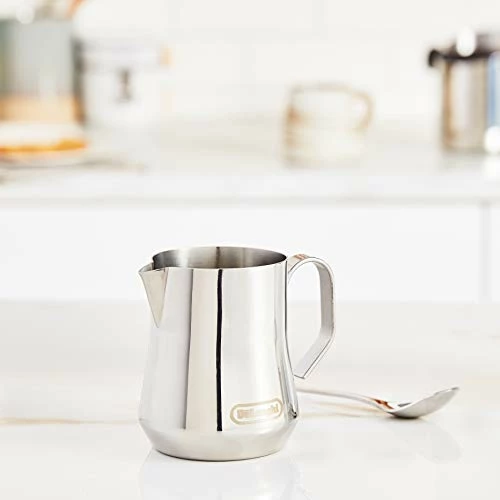 Hot Sale ⭐ De'Longhi Stainless Steel Milk Frothing Pitcher, 12 Ounce (350 Ml), Barista Tool, Frother Jug For Espresso Machine Coffee Cappuccino Latte Art, DLSC0, 12 Oz ✨ 6 Hot Sale ⭐ De'Longhi Stainless Steel Milk Frothing Pitcher, 12 Ounce (350 Ml), Barista Tool, Frother Jug For Espresso Machine Coffee Cappuccino Latte Art, DLSC0, 12 Oz ✨ - Image 4