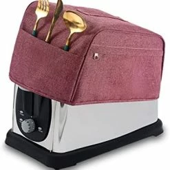 Deals 😀 2 Slice Toaster Cover, Toaster Bags With Pockets, Bread Toaster Oven Dustproof Cover, Toaster Storage Bag, Appliance Covers For Kitchen Small Appliance, Fingerprint Protection, Gift For 👩 Women (S, Grey) ⌛ -Small Appliance Parts Shop 410GWto8B2L. AC