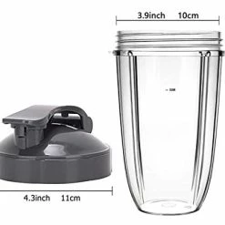 Discount 🎁 Feilifan 2-Pack Blender Replacement Cups 24 Oz For Original NutriBullet Pro 900w/ 600w Extractor Blade Juicer Parts With 2 Flip Top To Go Lids 🤩 -Small Appliance Parts Shop 412b0BM3JUL