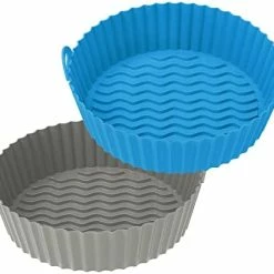 Discount 🧨 OUTXE 2-Pack Silicone Air Fryer Liner 7.5inch Reusable Air Fryer Silicone Basket Heat Resistant Easy Cleaning Air Fryers Silicone Pot Round For 3 To 5 Qt For Air Fryer Oven Accessories (Pink+Red) Red+pink 👏 -Small Appliance Parts Shop 4137YMY94xL. AC