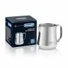 Hot Sale ⭐ De'Longhi Stainless Steel Milk Frothing Pitcher, 12 Ounce (350 Ml), Barista Tool, Frother Jug For Espresso Machine Coffee Cappuccino Latte Art, DLSC0, 12 Oz ✨