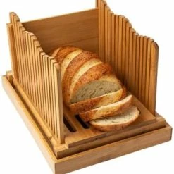 Deals 💯 Comfify Bamboo Bread Slicer For Homemade Bread Loaf – Wooden Bread Cutting Board With Crumble Holder – Foldable, Adjustable And Compact Loaf Cutter – Thin Or Thick Slices 🧨 -Small Appliance Parts Shop 414bwUEqMeL. AC 2