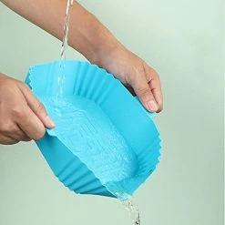 Budget 🎉 Silicone Air Fryer Liners,LYHOLKEER 4Pcs Air Fryer Silicone Reusable Liners Square,Food Safe Air Fryers Oven Accessories,Replacement Of Flammable Parchment Liner Paper,Silicone Baking Tray Pots 🎁 -Small Appliance Parts Shop 415eZdKGlJL