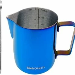 Best deal π€© GLOBOTECH Milk Frothing Pitcher Latte Cup - Stainless Steel Pitcher Latte Art Espresso Machine Accessories Steaming Pitcher Cappuccino Coffee Milk Frother Cups 12 Oz (350ml)β¦ 02 Blue β 25 Best deal π€© GLOBOTECH Milk Frothing Pitcher Latte Cup - Stainless Steel Pitcher Latte Art Espresso Machine Accessories Steaming Pitcher Cappuccino Coffee Milk Frother Cups 12 Oz (350ml)β¦ 02 Blue β -Small Appliance Parts Shop 416gps8kPFL. AC