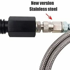Buy 👏 Upgraded Soda Machine Co2 Adapter With High Pressure Stainless Steel External Hose, CGA320 Co2 Tank Direct Adapter To TR21-4 G1/2 Soda Water Machine (36 Inch) 🔥 -Small Appliance Parts Shop 416xJNcxxKL