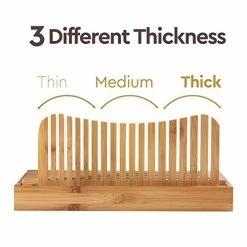 Budget ✨ Bambüsi Luxury Bamboo Bread Slicer With Knife - 3 Slice Thickness, Foldable Compact Cutting Guide With Crumb Tray, Stainless Steel Bread Knife For Homemade Bread, Cake, Bagels 5.5” Wide X 5” Tall ⌛ 9 Budget ✨ Bambüsi Luxury Bamboo Bread Slicer With Knife - 3 Slice Thickness, Foldable Compact Cutting Guide With Crumb Tray, Stainless Steel Bread Knife For Homemade Bread, Cake, Bagels 5.5” Wide X 5” Tall ⌛ -Small Appliance Parts Shop 417AtQZoz0L