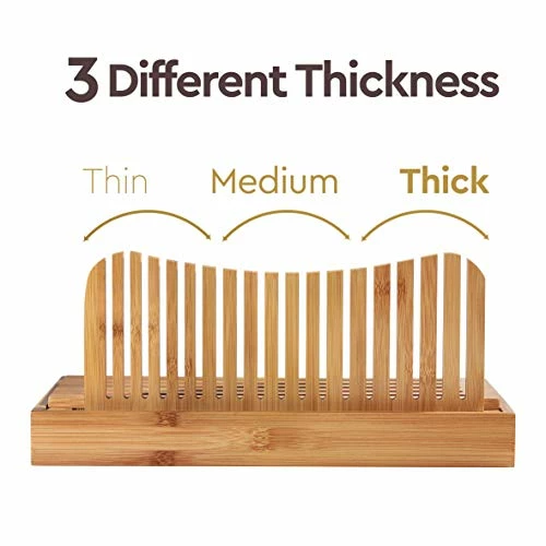 Budget ✨ Bambüsi Luxury Bamboo Bread Slicer With Knife - 3 Slice Thickness, Foldable Compact Cutting Guide With Crumb Tray, Stainless Steel Bread Knife For Homemade Bread, Cake, Bagels 5.5” Wide X 5” Tall ⌛ 5 Budget ✨ Bambüsi Luxury Bamboo Bread Slicer With Knife - 3 Slice Thickness, Foldable Compact Cutting Guide With Crumb Tray, Stainless Steel Bread Knife For Homemade Bread, Cake, Bagels 5.5” Wide X 5” Tall ⌛ - Image 4