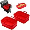 Cheap โ๏ธ Vangerute Collapsible 2-Pack Silicone Air Fryer Liners, Enlarged Rectangular Air Fryer Silicone Pot, Reusable Silicone Air Fryer Basket For NINJA Foodi Dual DZ201 DZ250 8QT Air Fryer Accessories(Red) ๐ฅฐ 2 Cheap โ๏ธ Vangerute Collapsible 2-Pack Silicone Air Fryer Liners, Enlarged Rectangular Air Fryer Silicone Pot, Reusable Silicone Air Fryer Basket For NINJA Foodi Dual DZ201 DZ250 8QT Air Fryer Accessories(Red) ๐ฅฐ -Small Appliance Parts Shop 417OuIU5i0L