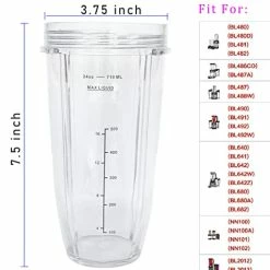 Coupon 😍 Replacement 24oz Nutri Ninja Blender Cup With Sip & Seal Lid For BL450 BL454 BL456 BL480 BL482 BL640 BL642 BL682 BN751 BN801 Foodi SS101 SS351 SS401 Ninja Blender Auto IQ Blade, 2-Pack 🛒 -Small Appliance Parts Shop 418v0btxMzL