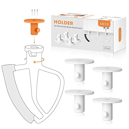 Cheap ❤️ AIEVE Stand Mixer Attachment Holders, 4 Pack Storage Organizer Compatible With Kitchenaid Mixer Attachments Kitchenaid Mixer Accessories For Storing Flex Edge Beater, Flat Beater, Dough Hooks ❤️ 3 Cheap ❤️ AIEVE Stand Mixer Attachment Holders, 4 Pack Storage Organizer Compatible With Kitchenaid Mixer Attachments Kitchenaid Mixer Accessories For Storing Flex Edge Beater, Flat Beater, Dough Hooks ❤️