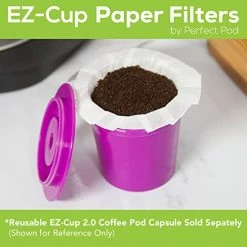 Deals 🌟 Perfect Pod EZ-Cup Disposable Paper Filters With Patented Lid Design For Reusable Coffee Pods 4-Pack (200 Filters) ⌛ -Small Appliance Parts Shop 419dLynBpyL