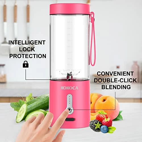 Promo โ๏ธ Blend Portable Blender Jet For Shakes And Smoothies, KOKOCA Personal Travel Blender For Protein With 4000mAh USB Rechargeable Battery, Crush Ice, Frozen Fruit And Drinks, 18 Oz Mini Travel Cup ๐งจ 4 Promo โ๏ธ Blend Portable Blender Jet For Shakes And Smoothies, KOKOCA Personal Travel Blender For Protein With 4000mAh USB Rechargeable Battery, Crush Ice, Frozen Fruit And Drinks, 18 Oz Mini Travel Cup ๐งจ - Image 2