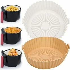 Best reviews of ✨ 2 Pack Air Fryer Silicone Pot Bowl, Anglecai 6.5 Inch Air Fryers Silicone Basket Round Heat Resistant Reusable Replacement Liner Air Fryers Oven Accessories For 1-3 Qt Airfryer (Blue+Yellow) ⌛ -Small Appliance Parts Shop 41Ah0mRcgWL. AC