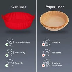 Discount ๐ Air Fryer Silicone Pot, 3-Pack Air Fryer Liner, 8 Inch Reusable Liners, Food Safe, Heat Resistant, Round Pot Oven Accessories, Easy Cleaning, Suitable For 3.6 To 6.8QT Air Fryer ๐ 10 Discount ๐ Air Fryer Silicone Pot, 3-Pack Air Fryer Liner, 8 Inch Reusable Liners, Food Safe, Heat Resistant, Round Pot Oven Accessories, Easy Cleaning, Suitable For 3.6 To 6.8QT Air Fryer ๐ -Small Appliance Parts Shop 41DhGCmgPOL