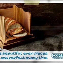 Deals 💯 Comfify Bamboo Bread Slicer For Homemade Bread Loaf – Wooden Bread Cutting Board With Crumble Holder – Foldable, Adjustable And Compact Loaf Cutter – Thin Or Thick Slices 🧨 -Small Appliance Parts Shop 41EoHZuoUVL