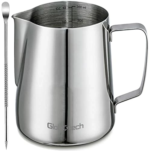 Best deal π€© GLOBOTECH Milk Frothing Pitcher Latte Cup - Stainless Steel Pitcher Latte Art Espresso Machine Accessories Steaming Pitcher Cappuccino Coffee Milk Frother Cups 12 Oz (350ml)β¦ 02 Blue β 3 Best deal π€© GLOBOTECH Milk Frothing Pitcher Latte Cup - Stainless Steel Pitcher Latte Art Espresso Machine Accessories Steaming Pitcher Cappuccino Coffee Milk Frother Cups 12 Oz (350ml)β¦ 02 Blue β