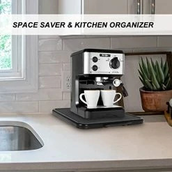 Discount 😉 Kitchen Appliance Sliding Tray - Coffee Maker Sliding Caddy With Rolling Wheels Under Cabinet Countertop Storage Organizer Moving Slider Extra Deep For Kitchenaid Stand Mixer Air Fryer Toaster Blender ⭐ -Small Appliance Parts Shop 41HLysxayyL