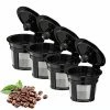 Best deal ✔️ Kicovitifa Reusable K Cups, 4 Pack Universal Fit Reusable Coffee Filters With Food Grade Stainless Steel Mesh Eco-Friendly Coffee Reusable Pods For Keurig 1.0 And 2.0 Brewers (Black) 🔔 -Small Appliance Parts Shop 41HoGDigKtL