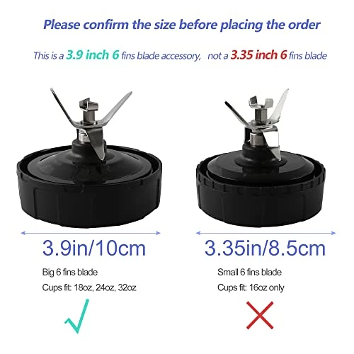 New βοΈ 6-Fin Ninja Blender Blade Replacement Parts Female Fins Blade Compatible With Ninja Auto IQ BL450 Blenders π 5 New βοΈ 6-Fin Ninja Blender Blade Replacement Parts Female Fins Blade Compatible With Ninja Auto IQ BL450 Blenders π - Image 3