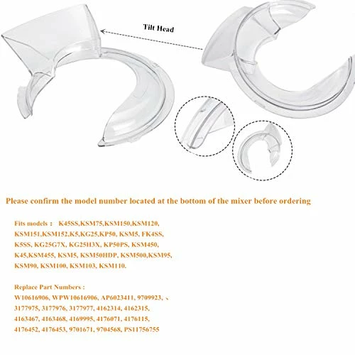 New π₯° Pouring Shield For KitchenAid 4.5 Mixers - Replace KN1PS Pouring Shield Mixers Parts & Accessories β 6 New π₯° Pouring Shield For KitchenAid 4.5 Mixers - Replace KN1PS Pouring Shield Mixers Parts & Accessories β - Image 4