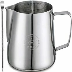 Cheapest 🔔 ZOWIE KING Milk Frothing Pitcher 12oz,Espresso Steaming Pitcher 12oz,Espresso Machine Accessories,Milk Frother Cup 12oz,Milk Coffee Cappuccino Latte Art,Stainless Steel Jug 😉 -Small Appliance Parts Shop 41KB00fMa0L. AC