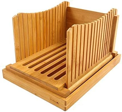 Outlet 🔔 PURENJOY Bamboo Foldable Bread Slicer Compact Bread Slicing Guide With Crumb Catcher Tray For Homemade Bread Thickness Adjustable… Clear 😍 8 Outlet 🔔 PURENJOY Bamboo Foldable Bread Slicer Compact Bread Slicing Guide With Crumb Catcher Tray For Homemade Bread Thickness Adjustable… Clear 😍 - Image 6