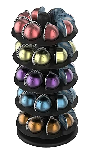 Coupon 🔔 Everie Rotary Coffee Pod Capsules Carousel Holder Organizer Compatible With 40 Nespresso Vertuoline Capsules (Black) 😍 3 Coupon 🔔 Everie Rotary Coffee Pod Capsules Carousel Holder Organizer Compatible With 40 Nespresso Vertuoline Capsules (Black) 😍