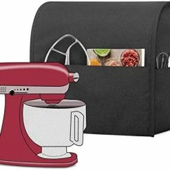 Buy ⌛ Luxja Dust Cover Compatible With 6-8 Quart Stand Mixer, Cloth Cover With Pockets For Stand Mixer And Extra Accessories (Compatible With 6-8 Quart Stand Mixer), Gray Dots 👍 -Small Appliance Parts Shop 41KxhA8Q2L. AC