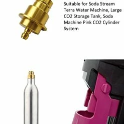 Deals 🔔 CO2 Adapter Fit For Soda Stream Terra Water Maker Machine And Fit For Large CO2 Storage Tanks And Soda Machine Pink CO2 Cylinder System 8mm Direct Adapter Hose Gold 😉 -Small Appliance Parts Shop 41Ok2AdeBXL