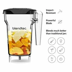 Best deal ✔️ Blendtec 75 Oz FourSide Jar - Four-Sided Blender Jar Compatible With Most Blendtec Blenders - 32 Oz Blending Capacity - Clear 🛒 -Small Appliance Parts Shop 41OpKZN31sL