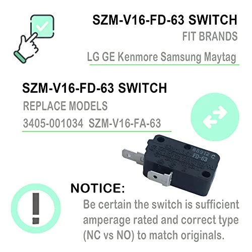 Cheapest ๐ LONYE 3405-001034 Microwave Door Switch Replacement For Samsung LG GE Kenmore Microwave SZM-V16-FD-63 3405-000178 AP4044834 (Normally Open)(Pack Of 2) ๐คฉ 6 Cheapest ๐ LONYE 3405-001034 Microwave Door Switch Replacement For Samsung LG GE Kenmore Microwave SZM-V16-FD-63 3405-000178 AP4044834 (Normally Open)(Pack Of 2) ๐คฉ - Image 4