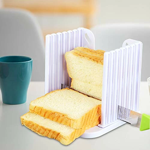 Brand new 👍 Akamino Bread Slicer, Bread Slicers For Homemade Bread, Folding And Adjustable Thicknesses Bread Cutter(White) 💯 4 Brand new 👍 Akamino Bread Slicer, Bread Slicers For Homemade Bread, Folding And Adjustable Thicknesses Bread Cutter(White) 💯 - Image 2