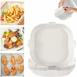 Best Pirce 🎁 PADIMAT Air Fryer Disposable Paper Liner - 50PCS 7.9In Square Non-Stick Insert Parchment Paper Liners, Oil-proof, Water-proof Cooking Baking Roasting Filter Sheet For Airfryer Basket, Microwave, Oven, Dryer Natural-square 🔥 -Small Appliance Parts Shop 41UxG8pR0fL. AC
