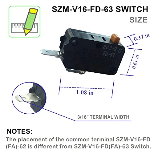 Cheapest ๐ LONYE 3405-001034 Microwave Door Switch Replacement For Samsung LG GE Kenmore Microwave SZM-V16-FD-63 3405-000178 AP4044834 (Normally Open)(Pack Of 2) ๐คฉ 5 Cheapest ๐ LONYE 3405-001034 Microwave Door Switch Replacement For Samsung LG GE Kenmore Microwave SZM-V16-FD-63 3405-000178 AP4044834 (Normally Open)(Pack Of 2) ๐คฉ - Image 3