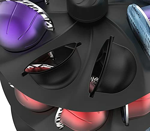 Coupon 🔔 Everie Rotary Coffee Pod Capsules Carousel Holder Organizer Compatible With 40 Nespresso Vertuoline Capsules (Black) 😍 4 Coupon 🔔 Everie Rotary Coffee Pod Capsules Carousel Holder Organizer Compatible With 40 Nespresso Vertuoline Capsules (Black) 😍 - Image 2
