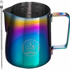 Cheapest 🔔 ZOWIE KING Milk Frothing Pitcher 12oz,Espresso Steaming Pitcher 12oz,Espresso Machine Accessories,Milk Frother Cup 12oz,Milk Coffee Cappuccino Latte Art,Stainless Steel Jug 😉 -Small Appliance Parts Shop 41Z52t FsL. AC