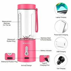 Promo โ๏ธ Blend Portable Blender Jet For Shakes And Smoothies, KOKOCA Personal Travel Blender For Protein With 4000mAh USB Rechargeable Battery, Crush Ice, Frozen Fruit And Drinks, 18 Oz Mini Travel Cup ๐งจ 9 Promo โ๏ธ Blend Portable Blender Jet For Shakes And Smoothies, KOKOCA Personal Travel Blender For Protein With 4000mAh USB Rechargeable Battery, Crush Ice, Frozen Fruit And Drinks, 18 Oz Mini Travel Cup ๐งจ -Small Appliance Parts Shop 41ZA0eoDcIL