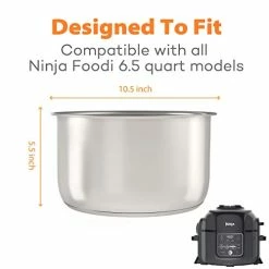 Outlet π Stainless Steel Inner Pot Replacement Insert Liner Accessory Compatible With Ninja Foodi 6.5 Quart, By Sicheer β¨ 10 Outlet π Stainless Steel Inner Pot Replacement Insert Liner Accessory Compatible With Ninja Foodi 6.5 Quart, By Sicheer β¨ -Small Appliance Parts Shop 41bQh7oNVHL