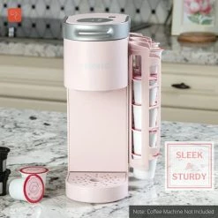 Buy 👏 STORAGENIE Coffee Pod Holder For Keurig K-cup, Side Mount K Cup Storage, Perfect For Small Counters (2 Rows/For 10 K Cups, PINK) 🥰 -Small Appliance Parts Shop 41fbYYFJTLL