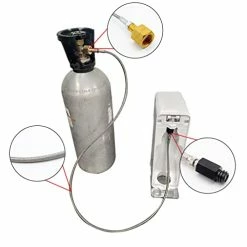 Budget 🛒 KAKSEY Upgraded Soda Machine Co2 Adapter With 40 Inch High Pressure Stainless Steel External Hose, CGA320 Co2 Tank Direct Adapter To TR21-4 G1/2 Soda Water Machine ⌛ -Small Appliance Parts Shop 41gJTLMyOyL