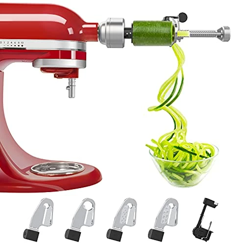 New ๐ฅ Bestand Spiralizer Attachment Compatible With KitchenAid Stand Mixer, Comes With Peel, Core And Slice, Vegetable Slicer(Not KitchAid Brand Spiralizer) (5 Blades) ๐ฅ 3 New ๐ฅ Bestand Spiralizer Attachment Compatible With KitchenAid Stand Mixer, Comes With Peel, Core And Slice, Vegetable Slicer(Not KitchAid Brand Spiralizer) (5 Blades) ๐ฅ
