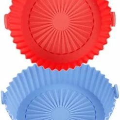 Best deal 😍 J.Y.Memorize 2 Pack Air Fryer Silicone Liners Basket Round, Apply To 1 - 3.5 QT Airfryer, Air Fryer Silicone Pot Bowl, Reusable Baking Tray Cooking Oven Accessories (Top 6.5in / Bottom 5.5in) Silicone-blue And Red 🌟 -Small Appliance Parts Shop 41gpuqlfYcL. AC