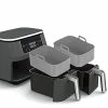 Cheap 🛒 2pcs Air Fryer Silicone Pot For Ninja Foodi Dual DZ201 | Reusable Silicone Air Fryer Liner | Rectangle Air Fryer Basket For Ninja 8 QT Air Fryer | Easy Cleaning Food Safe Air Fryer Accessories (Gray) 🎁 -Small Appliance Parts Shop 41h6FfiV0pL