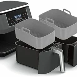 Cheap 🛒 2pcs Air Fryer Silicone Pot For Ninja Foodi Dual DZ201 | Reusable Silicone Air Fryer Liner | Rectangle Air Fryer Basket For Ninja 8 QT Air Fryer | Easy Cleaning Food Safe Air Fryer Accessories (Gray) 🎁 -Small Appliance Parts Shop 41h6FfiV0pL. AC