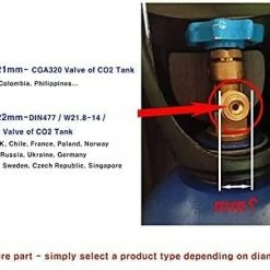 Best Pirce 🌟 Farwind Home Use Soda Refill Bottle CO2 Cylinder Cartridges, Adapter Refills Connector Kit CGA320 To TR21-4, Thread Set Replacement Accessories For Soda Machine Tank, Gold ⌛ -Small Appliance Parts Shop 41hqxPasncL