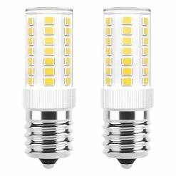 Promo ✨ Lacnooe E17 LED Bulbs Dimmable 5W Microwave Over Stove Bulb, 40W Incandescent Equivalent, Daylight White 6000K, Fit For Whirlpool Maytag GE Kenmore LG Microwaves, Replaces 8206232A 1890433 AP4512653, 2 Pack ❤️
