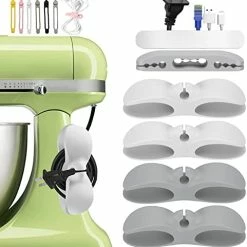 Hot Sale 🎉 4PCS Cord Organizer For Appliances, Kitchen Appliances Cord Winder Cord Wrapper For Appliances, Cord Holder Stick On Pressure Cooker, Mixer, Toaster, Air Fryer With 8PCS Cable Organizer Items White*4 ⭐ -Small Appliance Parts Shop 41koWbJ97L. AC