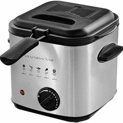 Flash Sale 🔔 Ovente Electric Deep Fryer 2 Liter Capacity, 1500W With Lid, Viewing Window, Adjustable Temperature Knob And Stainless Steel Frying Basket Perfect For Fried Chicken, Nuggets & Fries, Silver FDM2201BR Silver - 2 Liter 🛒 -Small Appliance Parts Shop 41m4vip0JYL. AC